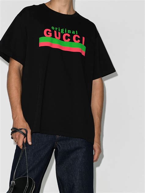 gucci logo t shirt 2018|gucci t shirt logo print.